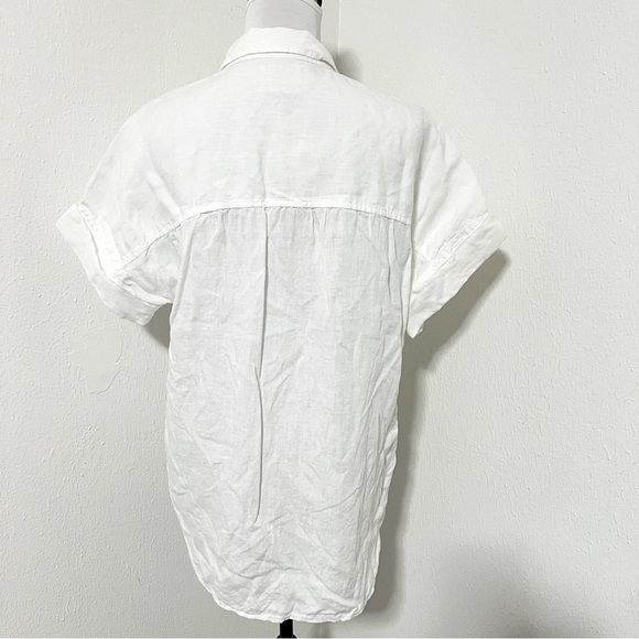 Baird Mcnutt J. Crew Women’s Medium Irish Linen White Button Down Business EUC - Picture 5 of 13